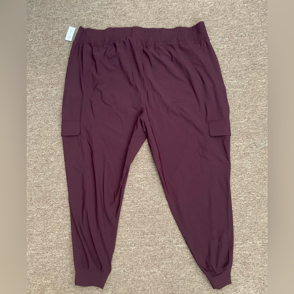 High rise sleektech burgundy joggers size xxl - Picture 2 of 3